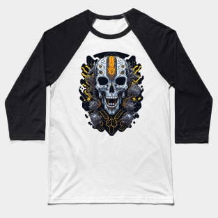 Mecha Skull S03 D47 Baseball T-Shirt